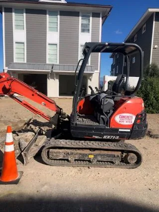 Excavation equipment on a job site