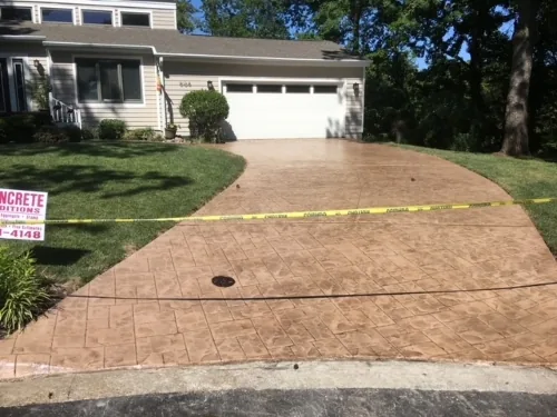Finished residential driveway